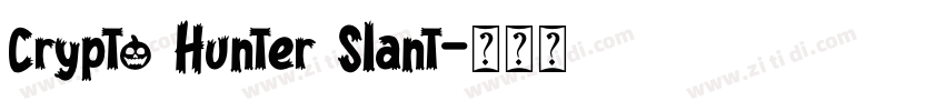 Crypto Hunter Slant字体转换
